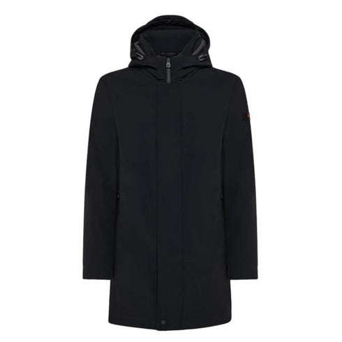 Peuterey Parka lungo Parka Uomo lungo ALBALI KP01 con cappuccio staccabile Nero - Francavilla Moda